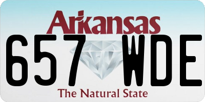 AR license plate 657WDE
