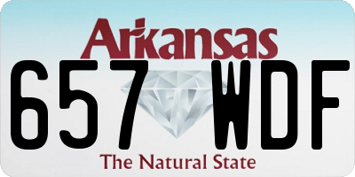 AR license plate 657WDF