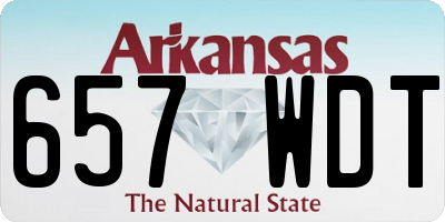 AR license plate 657WDT