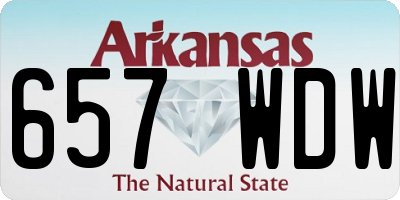 AR license plate 657WDW