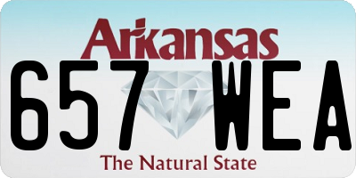 AR license plate 657WEA