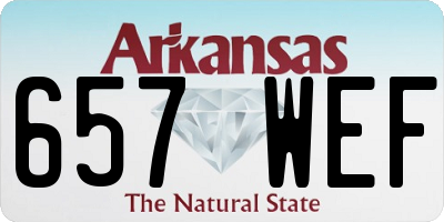 AR license plate 657WEF
