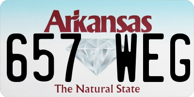 AR license plate 657WEG