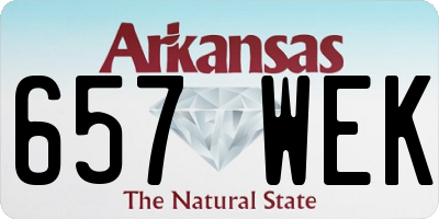 AR license plate 657WEK