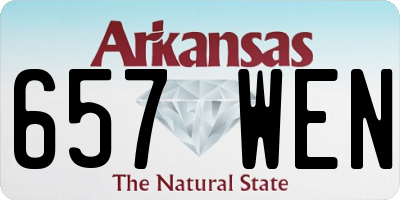 AR license plate 657WEN