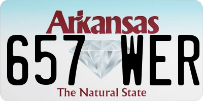 AR license plate 657WER