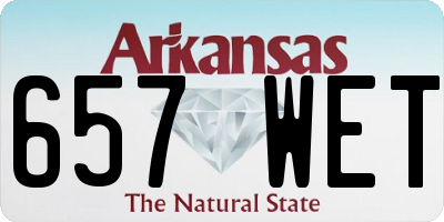AR license plate 657WET