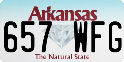 AR license plate 657WFG