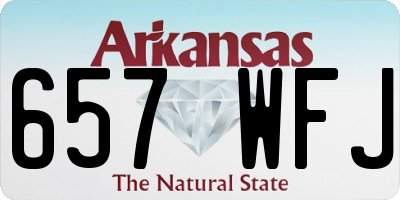 AR license plate 657WFJ