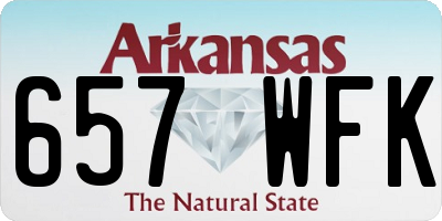 AR license plate 657WFK