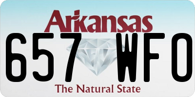 AR license plate 657WFO