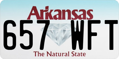AR license plate 657WFT