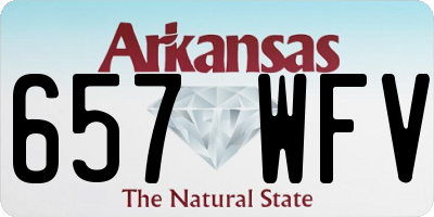 AR license plate 657WFV