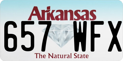 AR license plate 657WFX