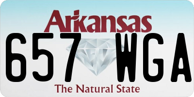 AR license plate 657WGA