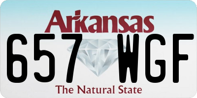 AR license plate 657WGF