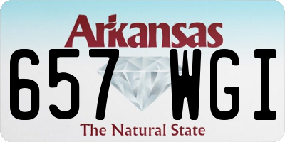 AR license plate 657WGI