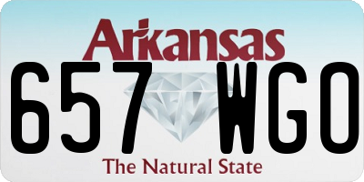 AR license plate 657WGO