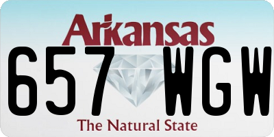 AR license plate 657WGW