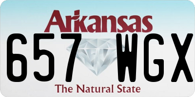AR license plate 657WGX