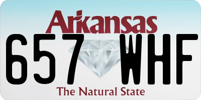 AR license plate 657WHF