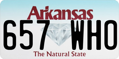 AR license plate 657WHO