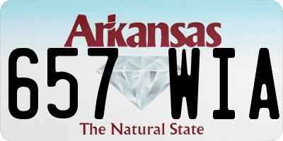AR license plate 657WIA