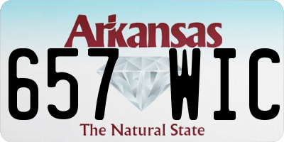 AR license plate 657WIC