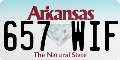 AR license plate 657WIF