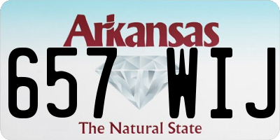 AR license plate 657WIJ