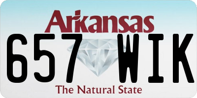 AR license plate 657WIK
