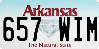AR license plate 657WIM