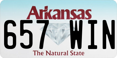 AR license plate 657WIN