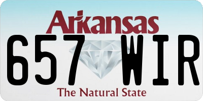 AR license plate 657WIR