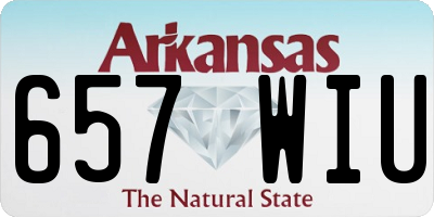 AR license plate 657WIU