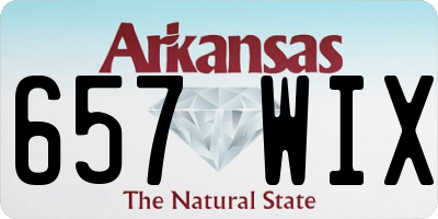 AR license plate 657WIX