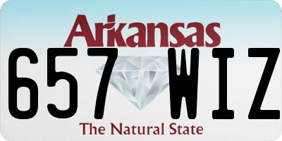 AR license plate 657WIZ