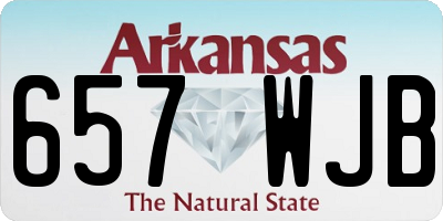 AR license plate 657WJB