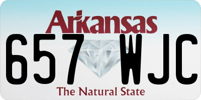 AR license plate 657WJC