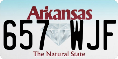 AR license plate 657WJF
