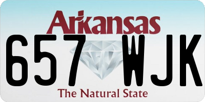 AR license plate 657WJK