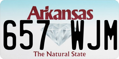 AR license plate 657WJM