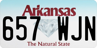 AR license plate 657WJN