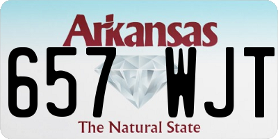 AR license plate 657WJT