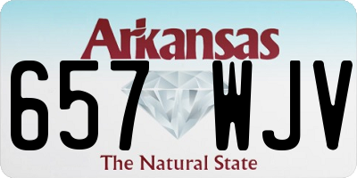 AR license plate 657WJV