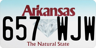 AR license plate 657WJW
