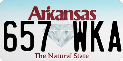 AR license plate 657WKA