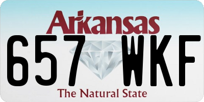 AR license plate 657WKF