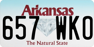 AR license plate 657WKO