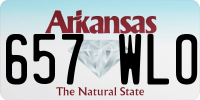 AR license plate 657WLO